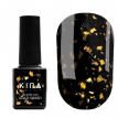 Kira Nails No Wipe Top Gold Shard - топ без липкого шару з золотою поталлю, 6 мл