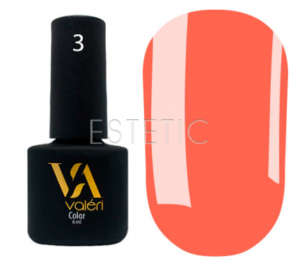 Гель-лак Valeri №003 (персиково-оранжевый, эмаль), 6 мл