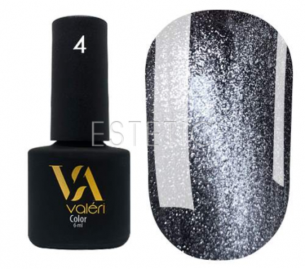 Гель-лак Valeri Crystal Cat Eye №04 (фиолетовый, магнитный), 6 мл