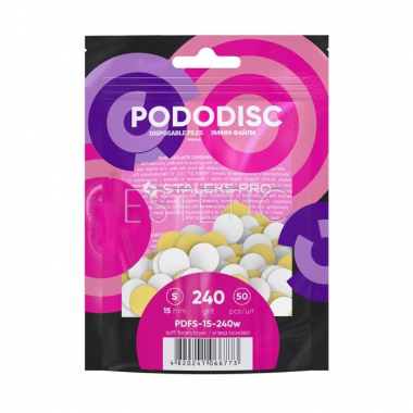 STALEKS PRO PDFS-15-240 Сменные файлы на мягкой для педикюрного диска S 240 грит (50 шт)