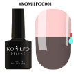 Гель-лак Komilfo DeLuxe Termo №C001 (темно-серый, при нагревании - приглушенный розовый), 8 мл