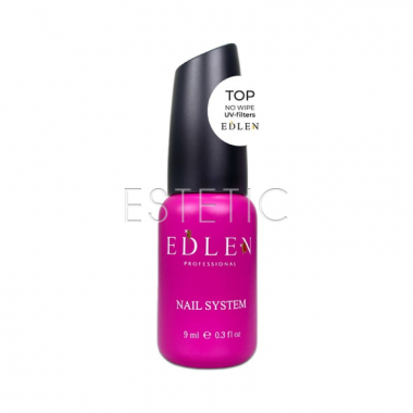 Edlen Professional Rubber Top non wipe No UV-Filters Закріплювач для гель-лаку без липкого шару, без УФ-фільтрів,  9 мл