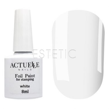 Actuelle Nails Лак-краска для стемпинга White (белый), 8 мл