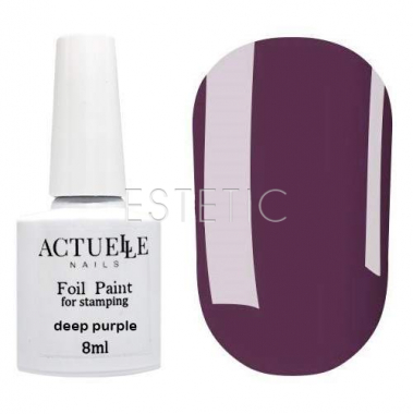 Actuelle Nails Лак-краска для стемпинга Deep Purple (глубокий фиолетовый), 8 мл
