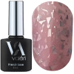 Valeri Base Potal №054 - цветная база для гель-лака (розово-персиковый с серебристой поталью), 12 мл
