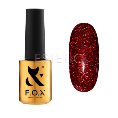 Гель-лак F.O.X Masha Efrosinina New Year Collection ME-040 (красный, светоотражающий), 7 мл