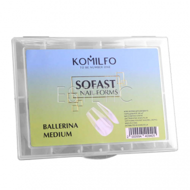 Komilfo SoFast Nail Forms Ballerina Medium - Гелевые формы для наращивания, балерина средние, 240 шт