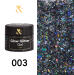 Фото 1 - Гель-лак F.O.X Glow Glitter Gel 003 (бірюзовий голографік, блискітки), 5 мл