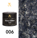Фото 1 - Гель-лак F.O.X Glow Glitter Gel 006 (темний графіт з дрібними сріблястими блискітками), 5 мл