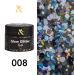 Фото 1 - Гель-лак F.O.X Glow Glitter Gel 008 (яскраве асорті блискіток), 5 мл