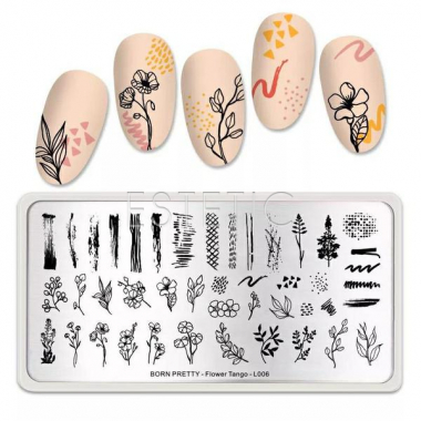 Born Pretty Floral Tango L006 Пластина для стемпінгу