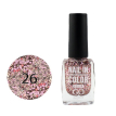 Лак для ногтей Go Active Nail Polish Nail in Color №26 (розово-серебряные блестки на прозрачной основе), 10 мл
