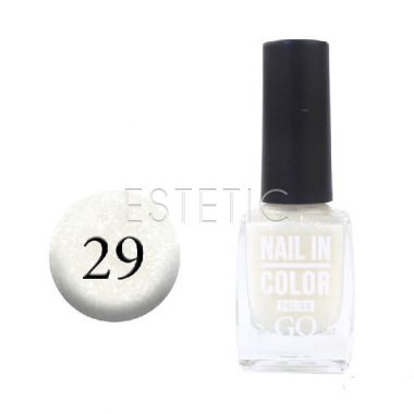 Лак для нігтів Go Active Nail Polish Nail in Color №29 (молочно-прозорий із золотою слюдою), 10 мл 