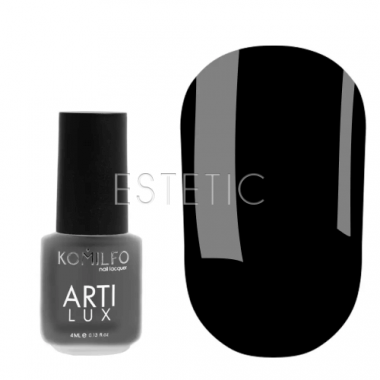 KOMILFO ArtiLux №029 - Лак для ногтей (чёрный, эмаль) , 4мл
