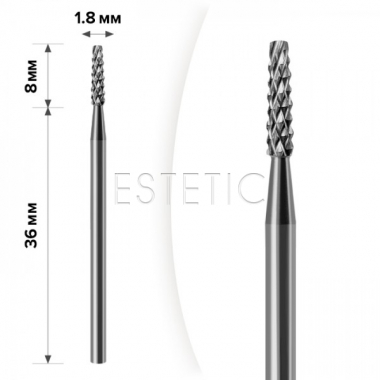 mART Насадка твердосплавная М-114 Sharp Point M 1.8*8 (мягкая)