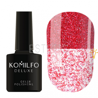 Komilfo Гель-лак Luminous Collection L005 (красный, светоотражающий), 8 мл