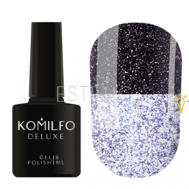 Komilfo Гель-лак Luminous Collection L006 (баклажаново-чорний, світловідбиваючий), 8 мл