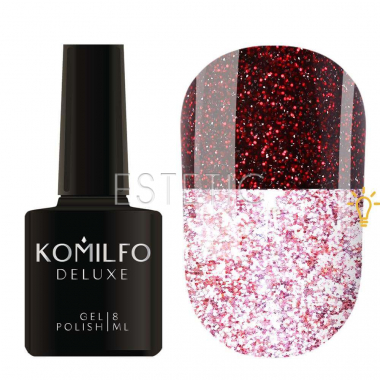 Komilfo Гель-лак Luminous Collection L008 (бордовый, светоотражающий), 8 мл