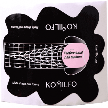 KOMILFO Multi Shape Nail Forms 500 рcs - Формы для наращивания,10 шт