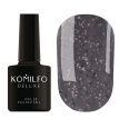 Гель-лак Komilfo Stone Collection ST002 (темно-сірий, з крихтою), 8 мл
