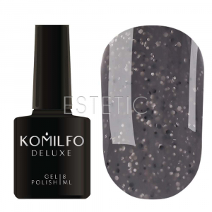 Гель-лак Komilfo Stone Collection ST002 (темно-сірий, з крихтою), 8 мл