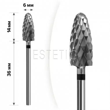 1М-110 Твердосплавная насадка Кукуруза 2XC Черная Black 6*14