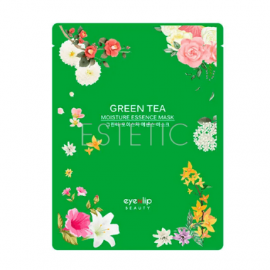 Eyenlip Beauty Green Tea Moisture Essence Mask - Тканинна маска для обличчя з екстрактом зеленого чаю, 25 мл