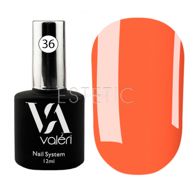 Valeri Base Color NEON №36 - кольорова база для гель-лаку (мандариновий, неон), 12 ml