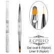 Пензль подвійний Komilfo Double Gel oval 6 (Nylon)/Liner 9 (Nylon)