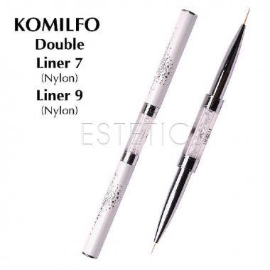 Кисть для рисования двойная Komilfo Double Liner 7 (Nylon)/Liner 9 (Nylon)