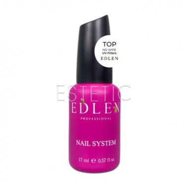 Edlen Professional Rubber Top non wipe No UV-Filters - Закріплювач для гель-лаку без липкого шару, без УФ-фільтрів, 17 мл