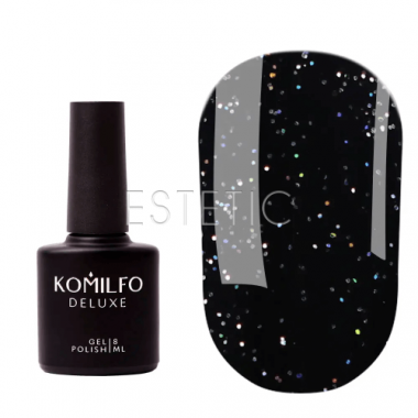 KOMILFO No Wipe Holographic Top - Голографічний топ без липкого шару, 8 мл