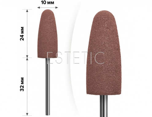 mART Силиконовая фреза М-80 груша коричневая, средняя, 10*24