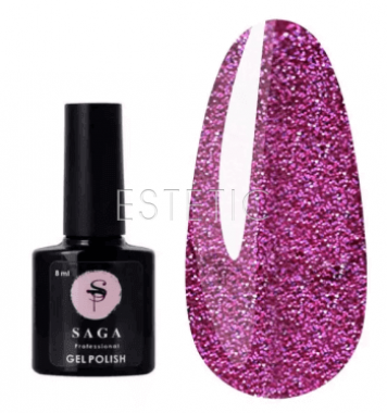 SAGA Professional Fiery Gel №10 - Гель-лак світловідбиваючий №10 (фуксія), 8 мл