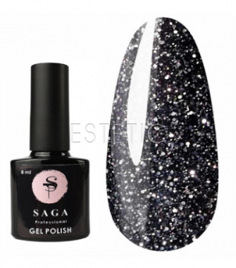 SAGA Professional Fiery Gel №02 - Гель-лак світловідбиваючий №02 (чорний), 8 мл
