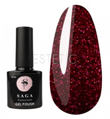 SAGA Professional Fiery Gel №25 - Гель-лак світловідбиваючий №25 (червоно-рожевий), 8 мл
