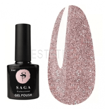 SAGA Professional Fiery Gel №05 - Гель-лак светоотражающий №05 (розовый шампань), 8 мл