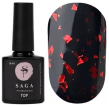 SAGA Professional Top Leaf Red - Топ без липкого шару з червоною фольгою, 8 мл