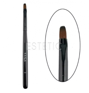 SAGA Professional Кисть для геля №3, овал