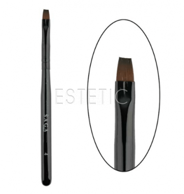 SAGA Professional Пензлик для гелю №4, пряма