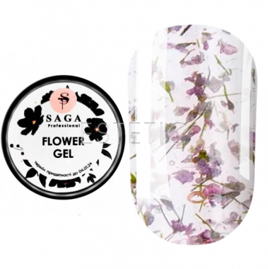 Гель с сухоцветами SAGA Professional Flower Gel №01, 5 мл