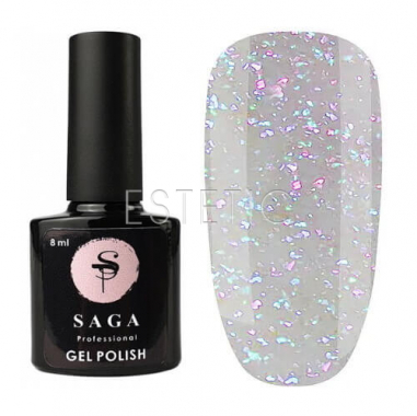 SAGA Professional Royal Base №4 - Камуфлююча база з пластівцями юкки (молочно-персиковий), 8 мл