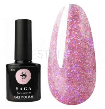 SAGA Professional Fiery Gel №16 - Гель-лак світловідбиваючий №16 (пурпурово-рожевий), 8 мл
