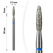 mART М-055 Алмазна насадка Полум'я тупе Blue, 2,3*8 мм