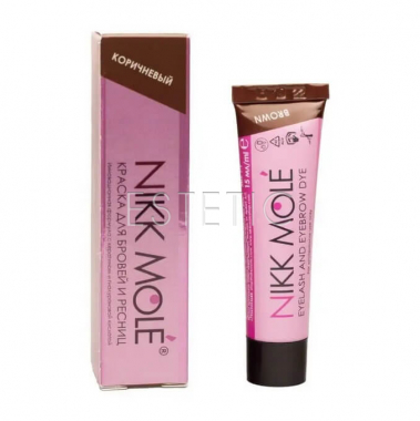 Краска для бровей и ресниц NIKK MOLE Brown (коричневая), 15 мл
