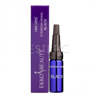 Хна NIKK MOLE EkkoBeauty Eyebrow Henna для бровей Black (чёрный), 5 мл
