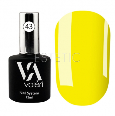 Valeri Base Color NEON №43 - кольорова база для гель-лаку (яскраво-жовтий, неон), 12 мл