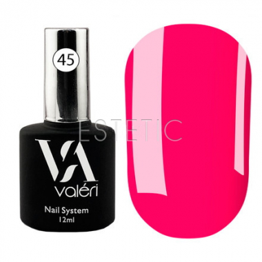 Valeri Base Color NEON №45 - кольорова база для гель-лаку (малиновий, неон), 12 мл