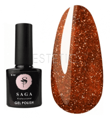SAGA Professional Fiery Gel №22 - Гель-лак светоотражающий №22 (терракотовый), 8 мл