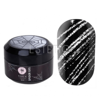 Гель-паутинка SAGA Professional Spider Gel (серебряный), 8 мл